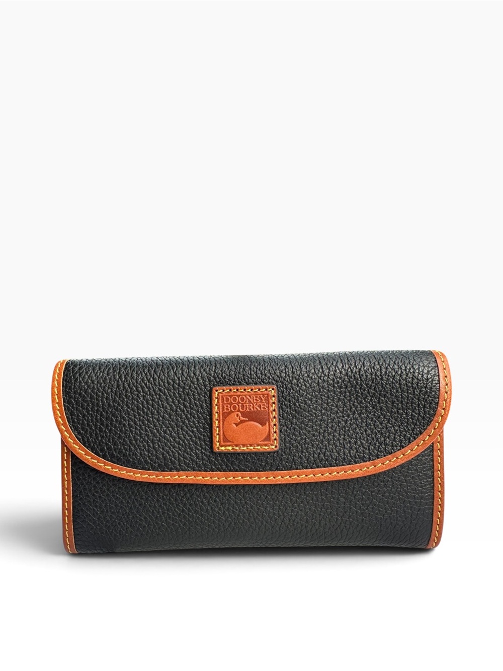 Dooney & Bourke Black Pebble Grain Leather Continental Wallet